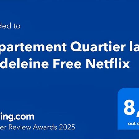 Appartement Quartier La Madeleine Free Netflix 파리 외부 사진